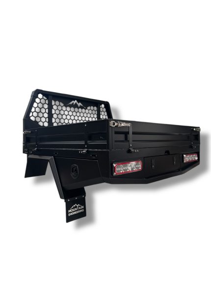 Aluminium Tray 1880mm w/Headboard - Black  Tray Dimensions - 1800mm L x 1800mm x 850mm H